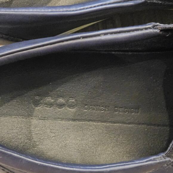 ECCO Soft 7 Woven Leather Slip On Sneakers Women 39 US 8 - 8.5 Black Casual - Picture 7 of 12